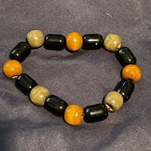 Wooden bead bracelet